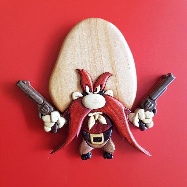 Striking Yosemite Sam Wood Intarsia Pattern for Unique and Captivating Creations, Scroll Saw Pattern, Pattern download Pdf