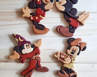 Mickey Minnie Intarsia Pattern Scroll Saw Pattern Pattern Only download Pdf Wood Intarsia Pdf Pattern Digital Pattern