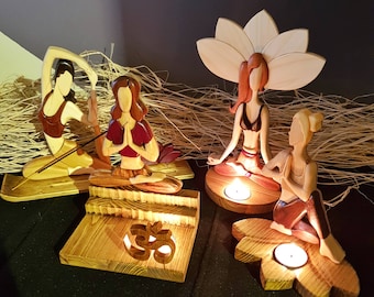 Yoga Poses Intarsia Pattern PDF, Digital Download Woodworking Design