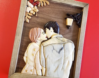 Custom Portrait Intarsia Pattern for Artists, Personalized Scroll Saw Wood Art PDF