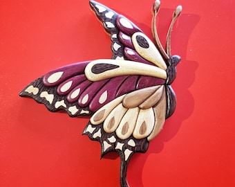 Queen Butterfly Intarsia Pattern, Wooden Insect Wall Art PDF Design (Digital Download)