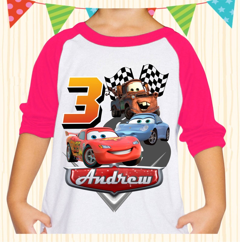 Cars Birthday Shirt Cars party theme shirt lightning McQueen Etsy