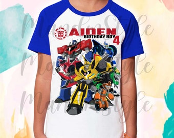 Transformers Rescue Bots Personaliz Ed Birthday Party Favor cadeau T-Shirt-New 