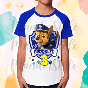 Paw Patrol Anniversaire Tutu Outfit Paw Patrol Chase Outfit Etsy