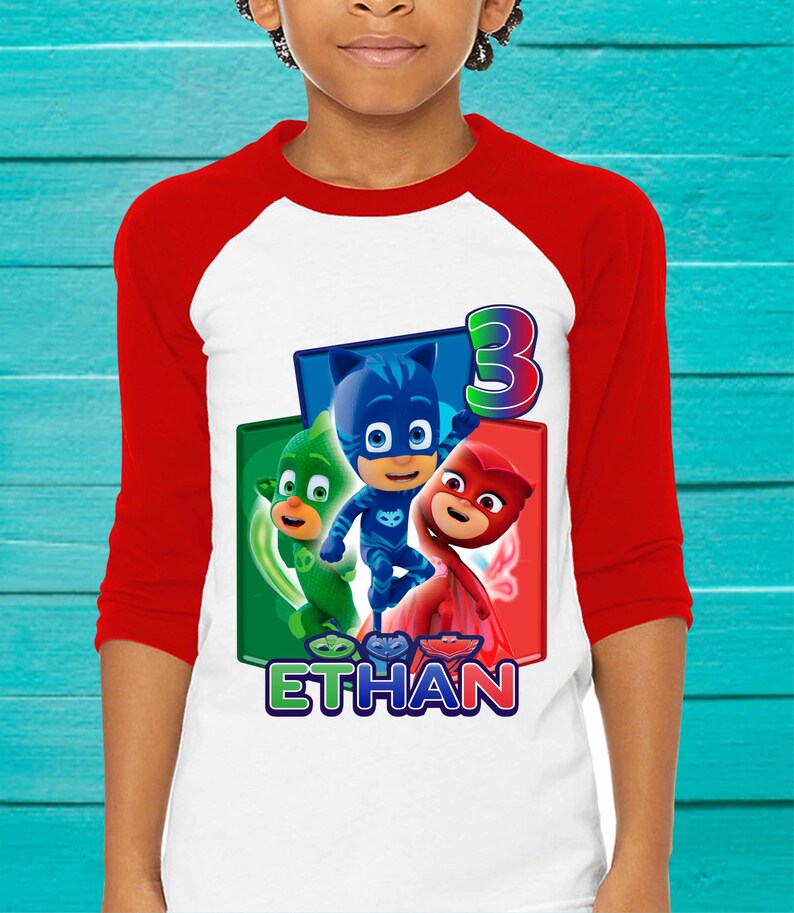 Pj Mask Birthday Shirt Pj Mask party shirt Gekko Catboy Etsy