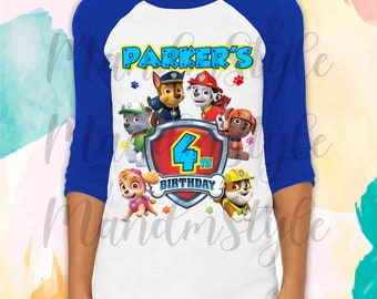 Personalized Look Who's Paw Patrol Birthday T-Shirt Personalized Look Who's Paw Patrol Birthday T-Shirt