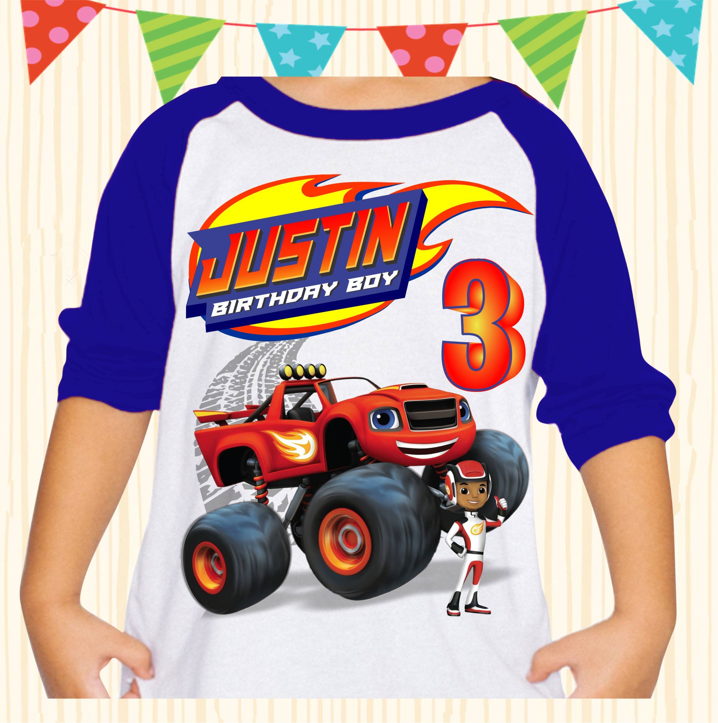 Blaze Birthday Shirt Blaze monster machine theme party shirt | Etsy