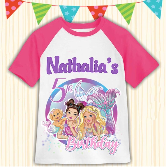Barbie Mermaid Birthday Shirt Barbie 