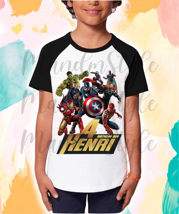 super hero birthday shirt
