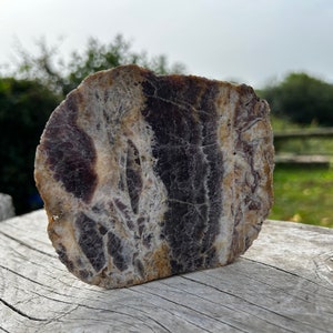 Amethyst Polished Slab, slice, Spiritual Healing Crystal Mineral Stone