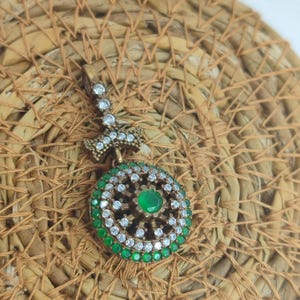 Handmade Ring Women, Turkish Handmade Silver Ladies Ring, Ottoman Ring, Emerald Topaz Ring, Ladies Ring, 925k Sterling Silver Ring