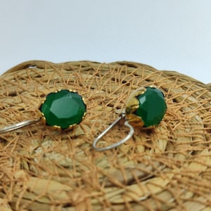 Handmade Women Earring,Turkish Handmade Earring,Ladies Earring,Emerald Topaz Earring,Ladies Earring,925k Sterling Silver ,Boho Style,Love.