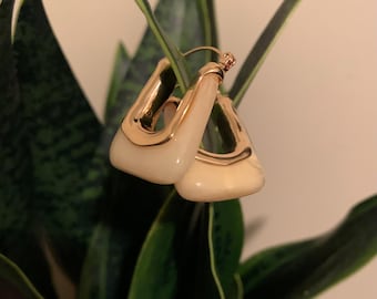 Ivory Marble Earrings | Unique Accessories | Classy Jewelry | Statement Piece | Limited Edition | Trendy