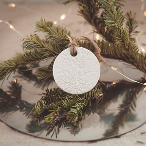 Rustic Christmas decor, Minimalist Christmas decorations, Set of  3 Christmas tree ornaments, Scandinavian Christmas decor, Nordic Christmas