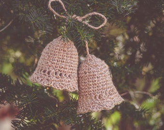 Knitted Christmas Bell, Crochet Bell, Crochet Christmas Bell Ornaments, Bell