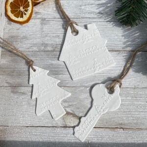 Minimalist Christmas decorations, Set of 3 Christmas tree ornaments, Scandinavian Christmas decor, Rustic Christmas decor, Nordic Christmas
