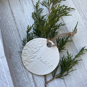 Personalized Christmas tree ornaments, Minimalist Christmas decorations, Scandinavian Christmas decor, Rustic Christmas decor, Tags image 4