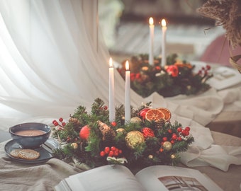 Christmas Centerpiece, Christmas table centerpiece,Christmas floral arrangement,Christmas table decor,Christmas Reef,Christmas Wreathe,Wreat