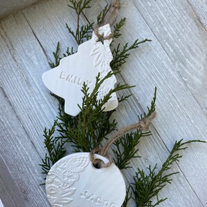 Personalized Christmas tree ornaments, Minimalist Christmas decorations, Scandinavian Christmas decor, Rustic Christmas decor, Tags image 8