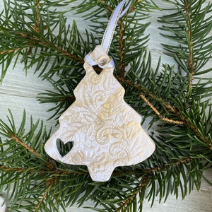 Set of 3 Christmas tree ornaments, Minimalist Christmas decorations, Scandinavian Christmas decor, Rustic Christmas decor, Nordic Christmas
