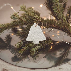 Christmas Bell, Set of 5 Christmas tree ornaments, Minimalist Christmas decorations, Scandinavian Christmas decor, Rustic Christmas decor