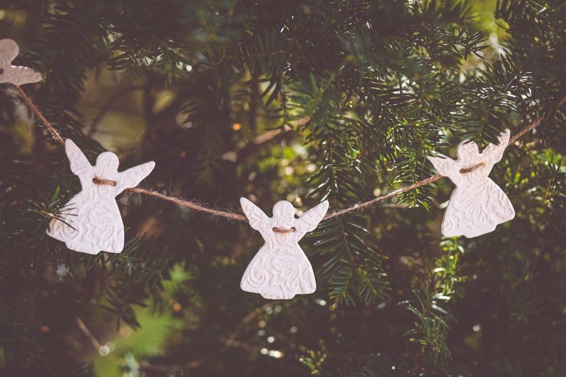 Christmas garland Christmas tree ornaments Scandinavian image 1