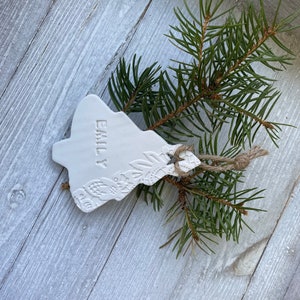 Personalized Christmas tree ornaments, Minimalist Christmas decorations, Scandinavian Christmas decor, Rustic Christmas decor, Tags image 3