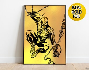 Superhero Decor Superhero Foil Print Superhero Quote Superhero Art Superhero Print Rose Gold Copper Nursery Print Real foil