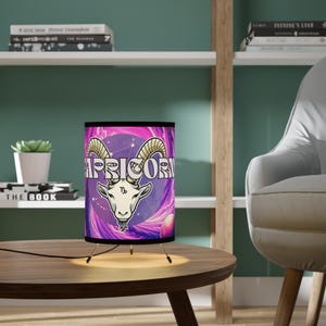 Capricorn Psychedelic Zodiac Lamp - Astrology Home Decor, Valentine&#39;s Day, Birthday, or Anniversary Gift for Horoscope and Star Sign Lovers
