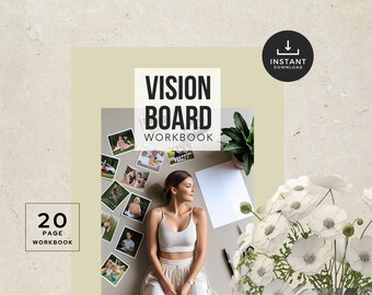 Vision Board Workbook: Guided Goal Setting, Clarity & Dreams (Digital Download)