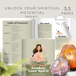 PLR Spiritual Self Care Coach Resource, Spiritual Awakening Learning and Self Reflection, Spiritual Coaching Workbook, Lead Magnet