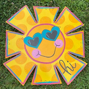 Sun Door Hanger, Sunshine Door Hanger, Summer Door Sign, Summer Door Decor