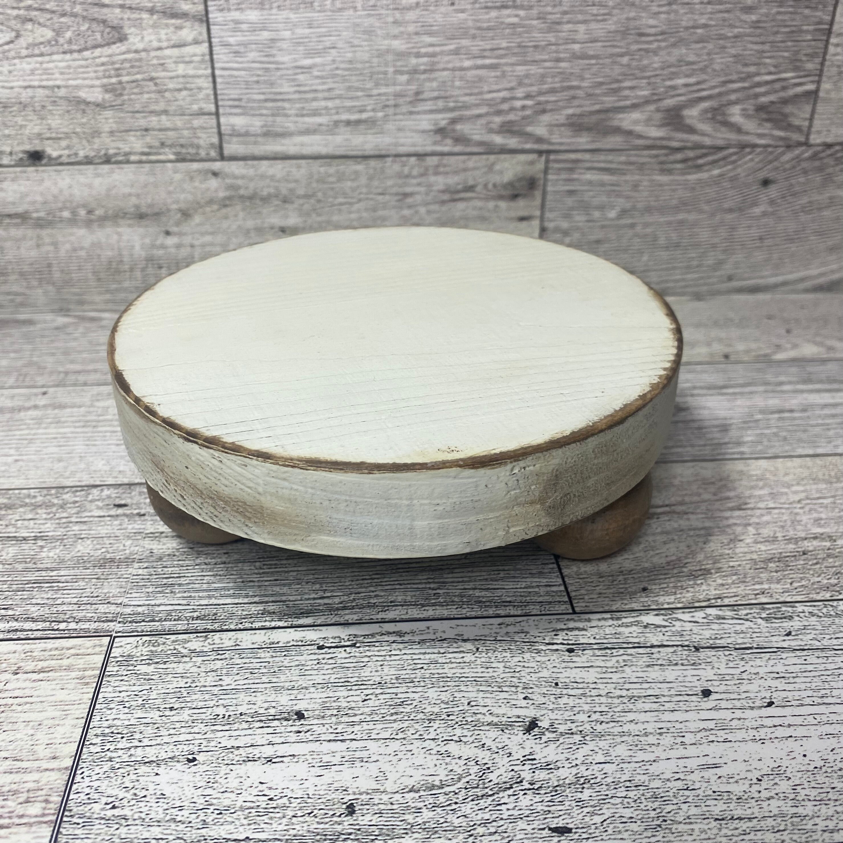 Riser Wood Riser Stand Round Riser Distressed Wood Tray - Etsy