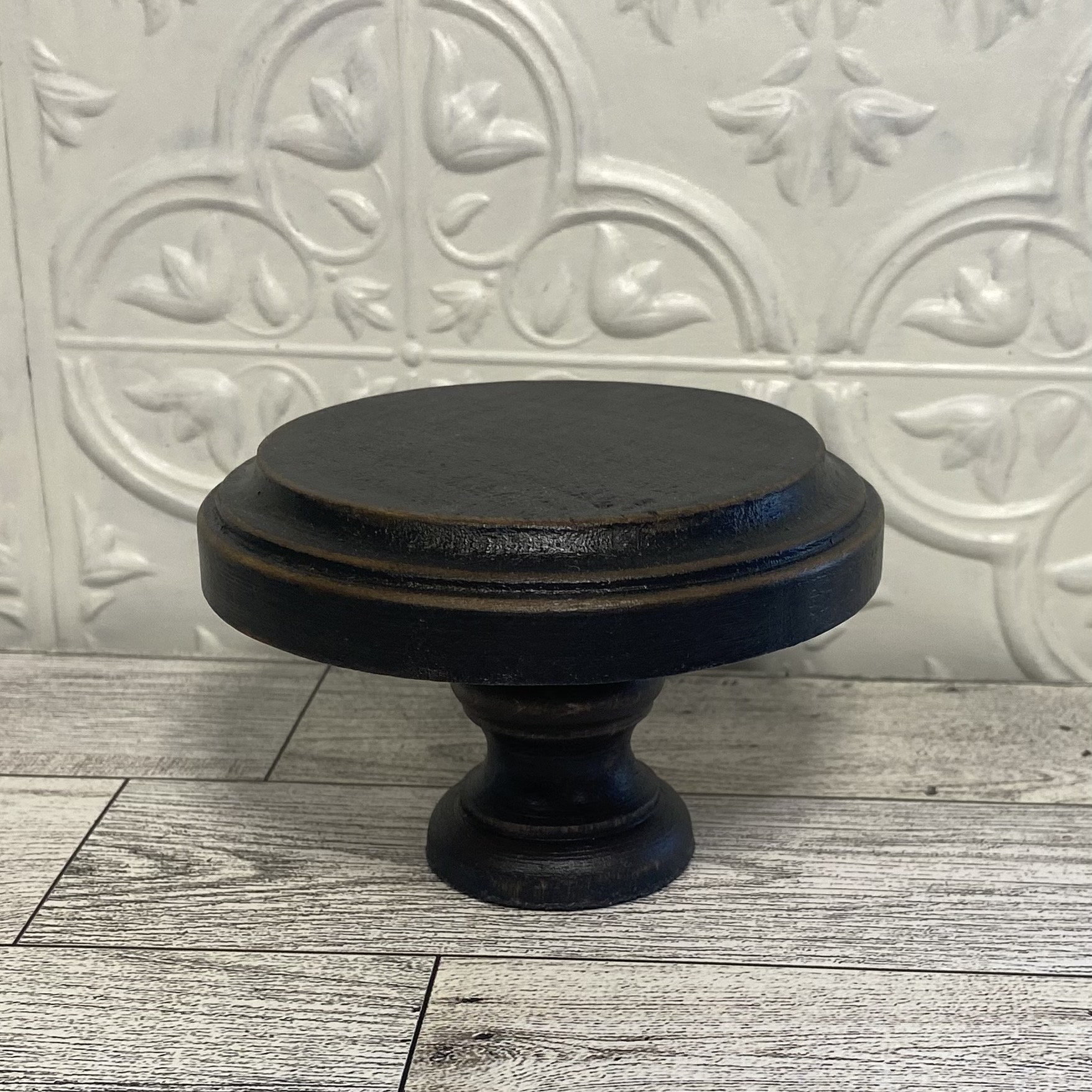 Riser, Wood Riser Stand, Round Riser, Distressed Wood Tray, Farmhouse ...