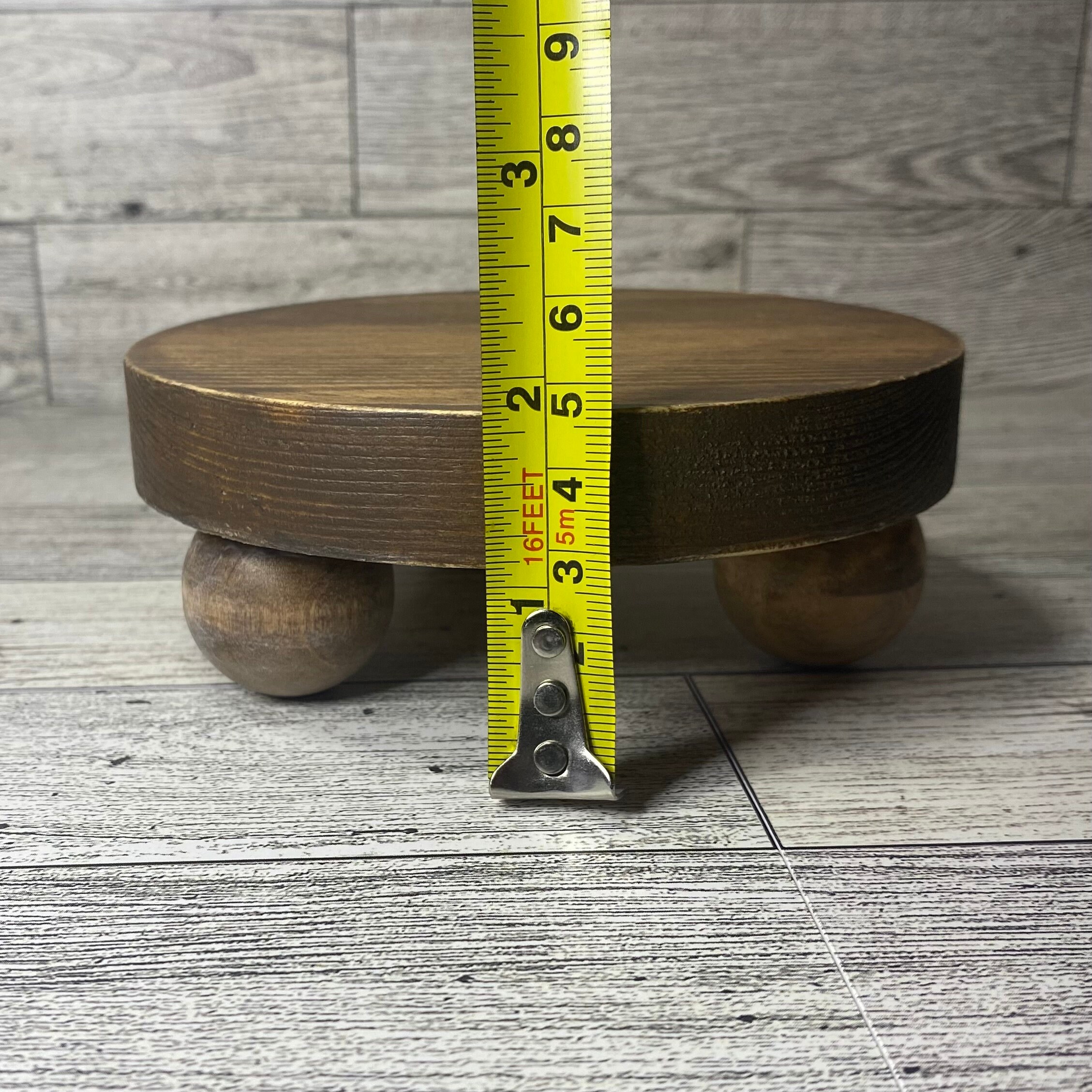Riser Wood Riser Stand Round Riser Distressed Wood Tray - Etsy