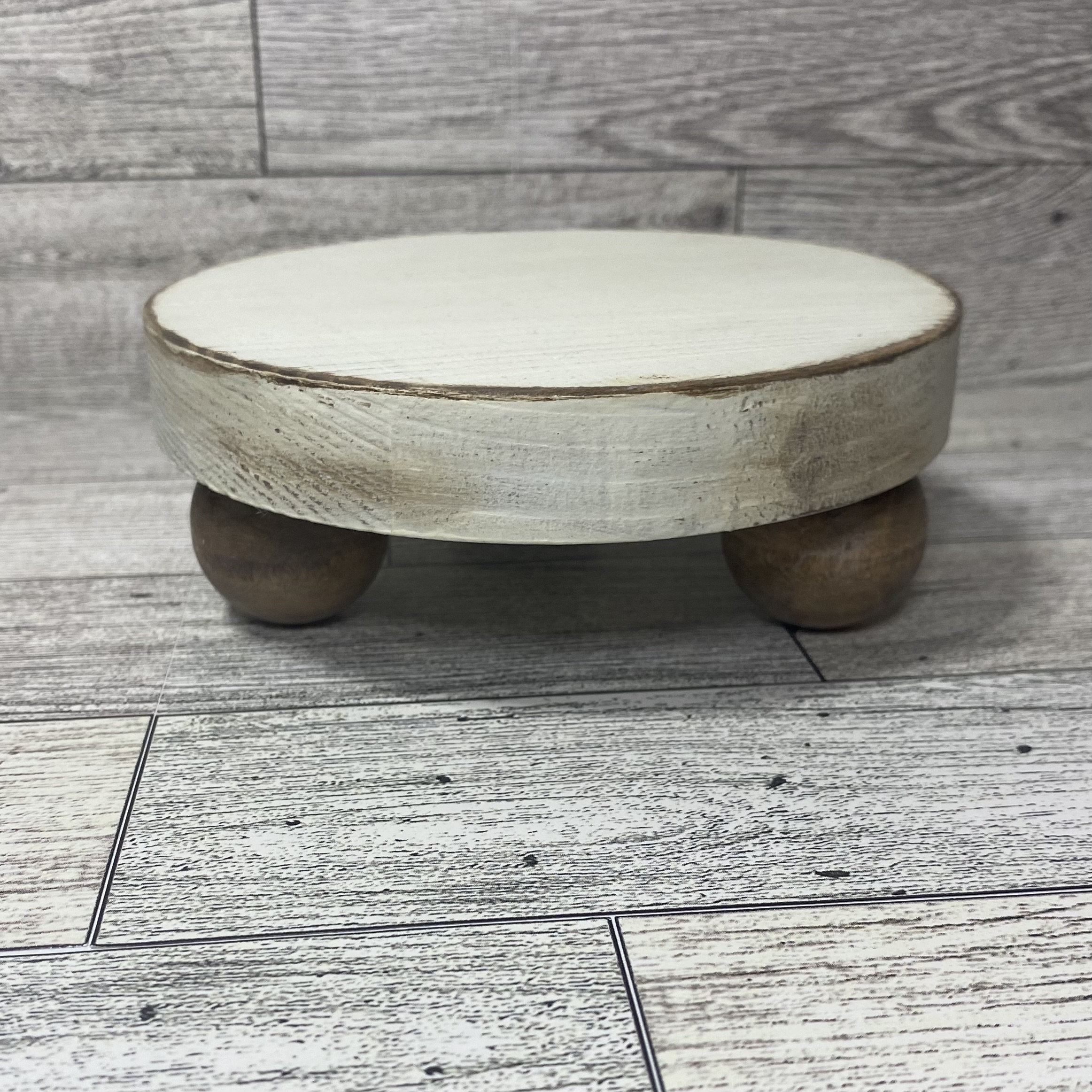 Riser Wood Riser Stand Round Riser Distressed Wood Tray - Etsy