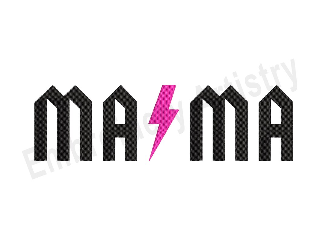 Acdc Mama Embroidery Design. Mother's Day Embroidery. Mom Embroidery ...