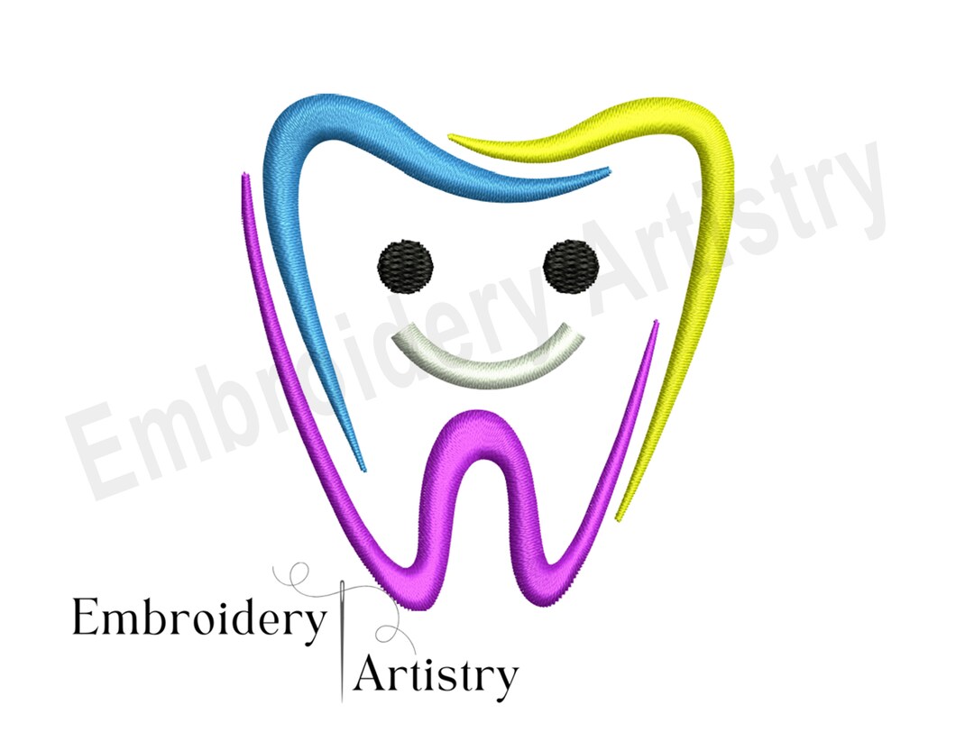 Tooth Embroidery Design Etsy