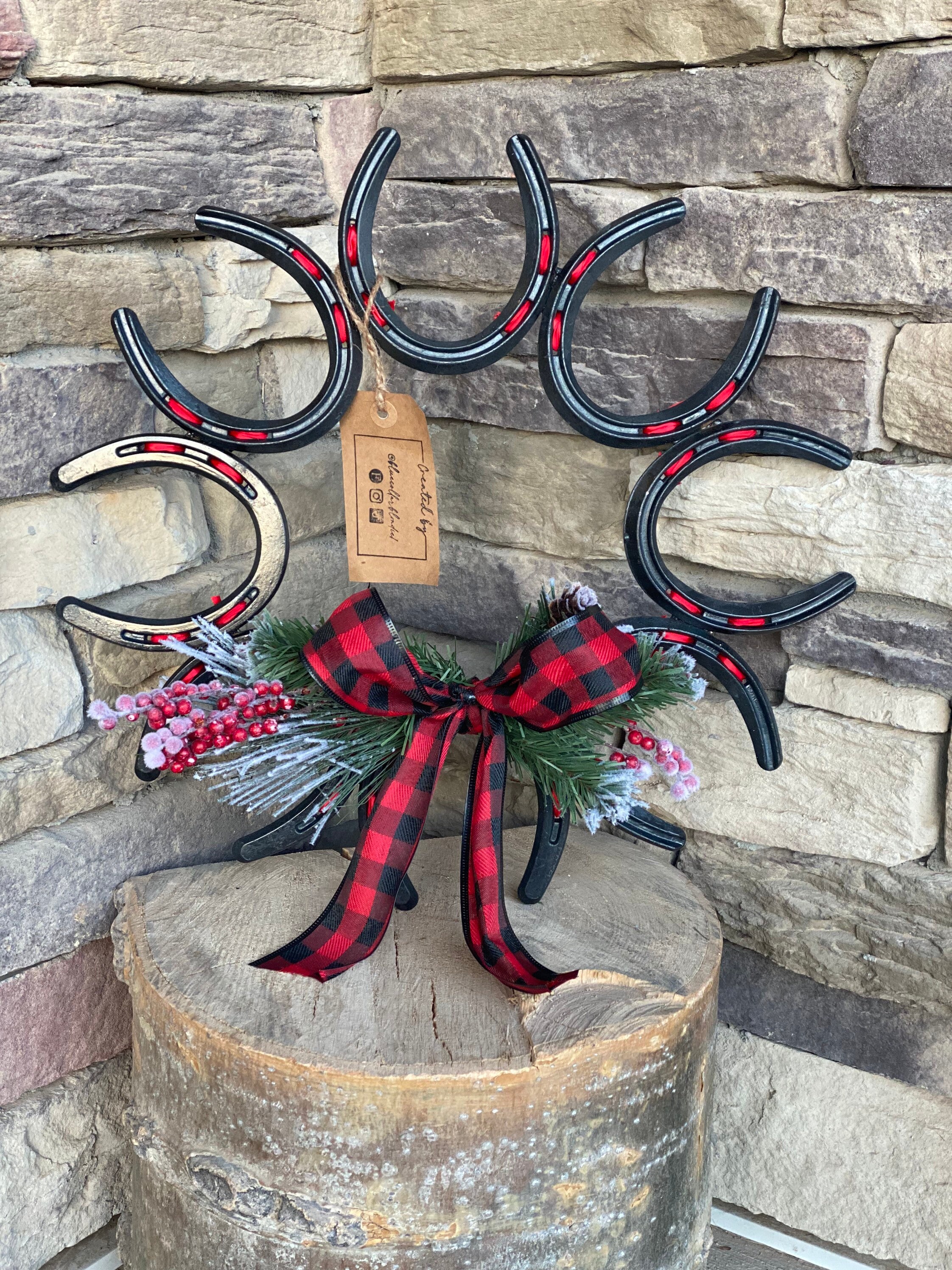 Horseshoe Wreath Etsy
