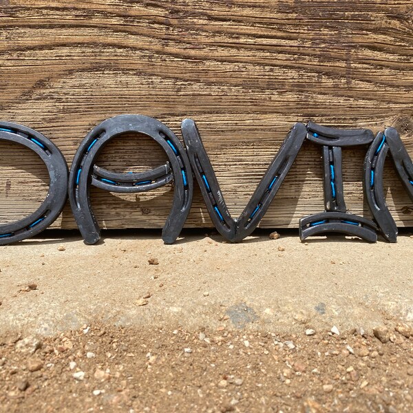 Horseshoe Letters Etsy