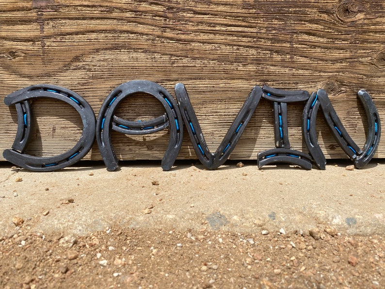 Horseshoe Name Sign Etsy