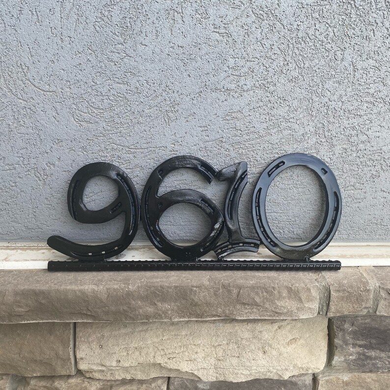 Horseshoe Address Sign Etsy