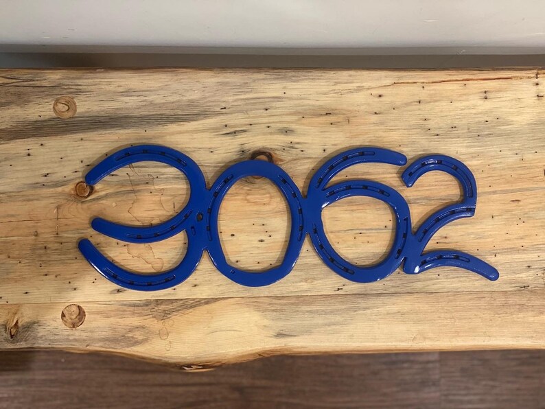Horseshoe Address Sign Etsy
