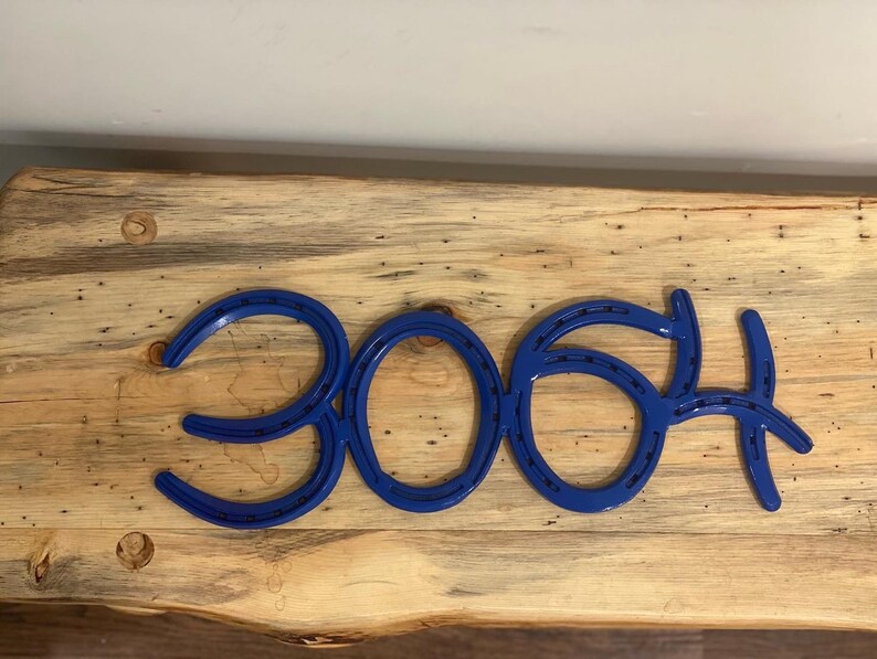 Horseshoe Address Sign Etsy