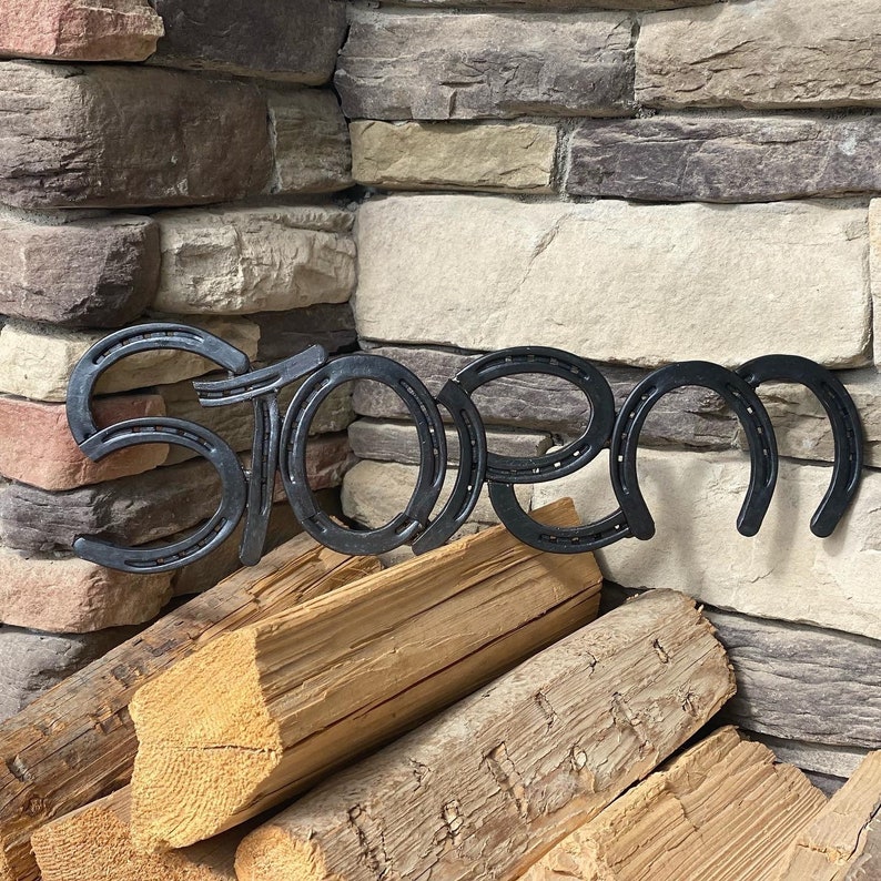 Horseshoe Name Sign Etsy
