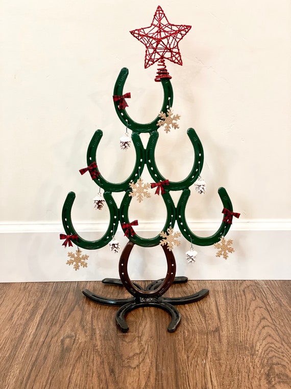 Horseshoe Christmas Tree Made From Authentic Horseshoes Cowboy Christmas  Tree, Western Christmas Decor 