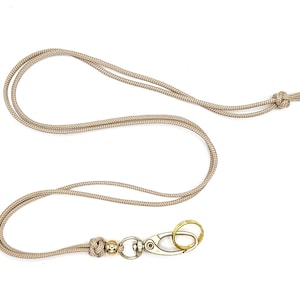 Schlüsselband mit Perle und Karabiner, verstellbares Schlüsselband