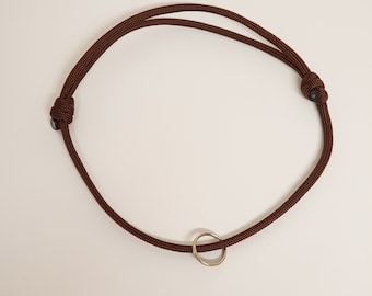 Hundemarkenhalsband aus Paracord mit Schlüsselring, Hundemarkenband, Schmuckband, Markenband Hund , Hundemarke