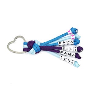 Schlüsselanhänger mit Wunschtext, 3 Texte inklusive, Schlüsselanhänger mit Name, Wunschfarben