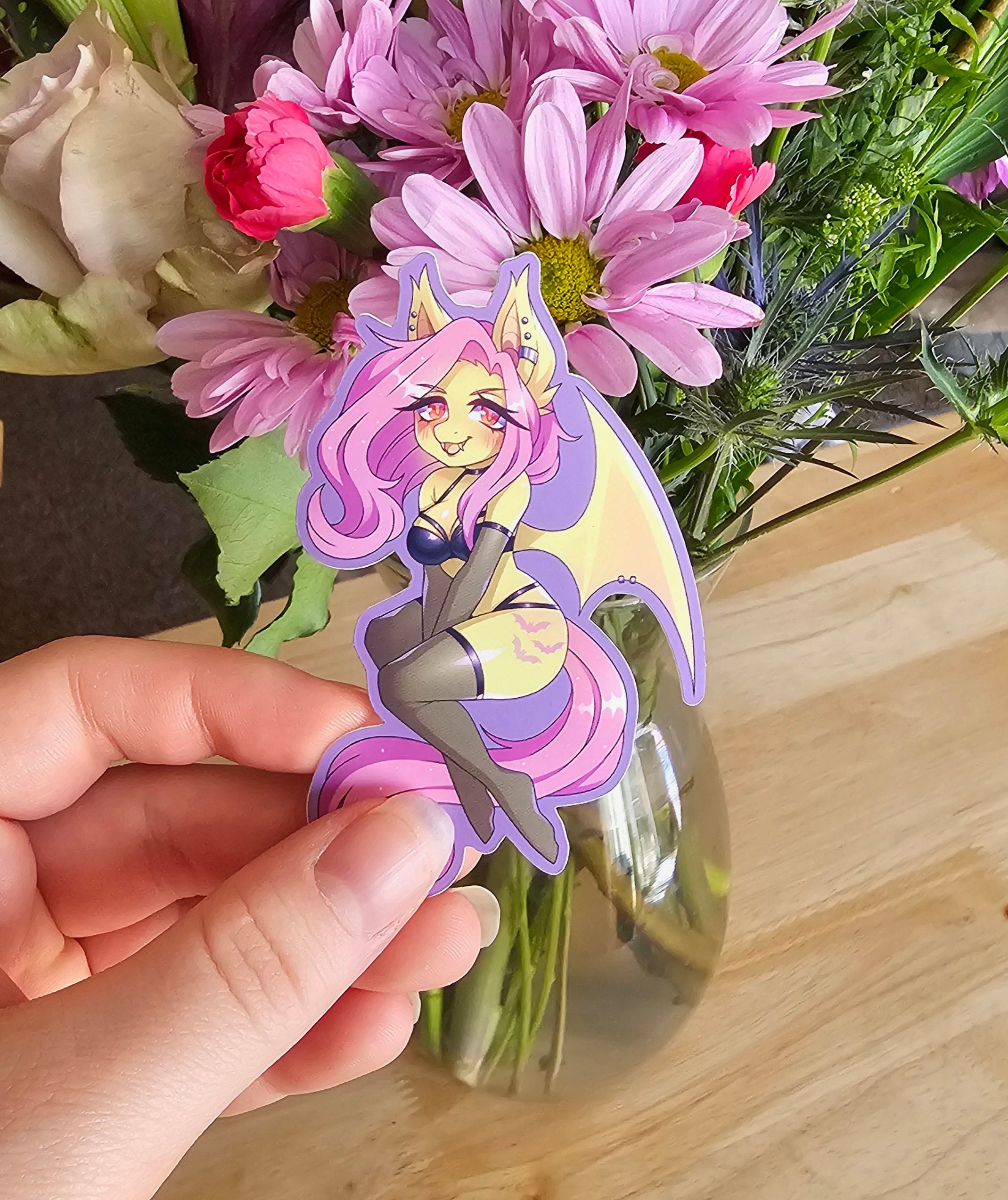 Flutter Bat Vinyl Sticker - Etsy